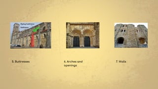 5. Buttresses 6. Arches and
openings
7. Walls
 