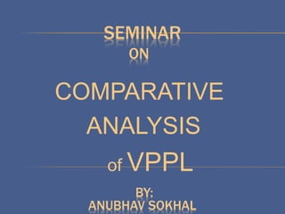 SEMINAR
ON
COMPARATIVE
ANALYSIS
of VPPL
BY:
ANUBHAV SOKHAL
 