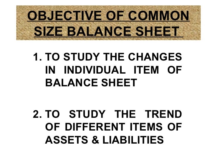 comparitive and common size on a common sized balance sheet 100 is