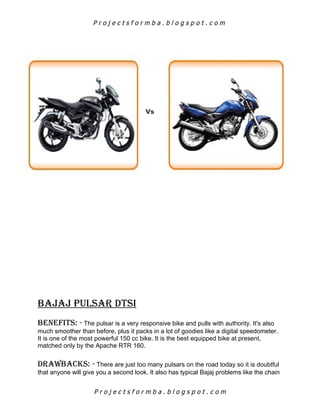 Comparitive study on consumer buying behaviour of hero honda and pulsar ...