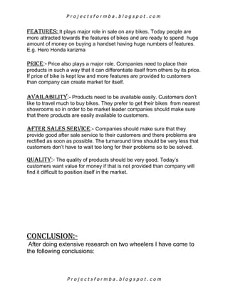 Comparitive study on consumer buying behaviour of hero honda and pulsar ...