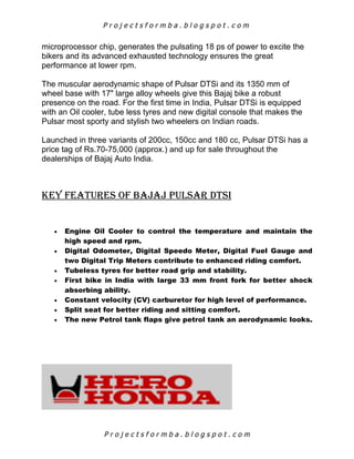 Comparitive study on consumer buying behaviour of hero honda and pulsar ...