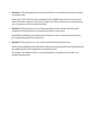 Comparision of scheduling algorithms | PDF