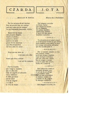 Comparsa los zingaros carnavales 1935