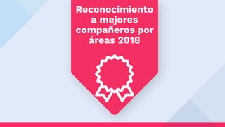 Reconocimiento
a mejores
compañeros por
áreas 2018
 