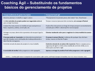 Coaching Ágil – Substituindo os fundamentos
básicos do gerenciamento de projetos
 