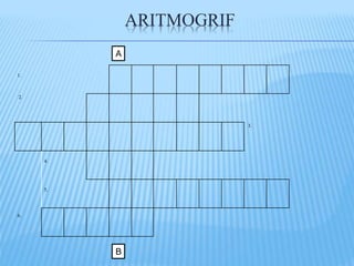 ARITMOGRIF
1.
2.
3.
6.
4.
5.
A
B
 