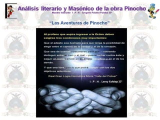 COMPARTIR Análisis literario y masónico de la obra Pinocho Agosto 13 - 2021.pptx