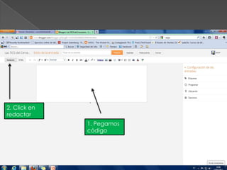2. Click en
redactar
1. Pegamos
código