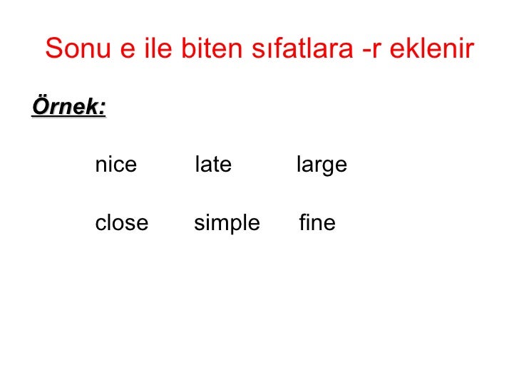 Compartives and superlatives