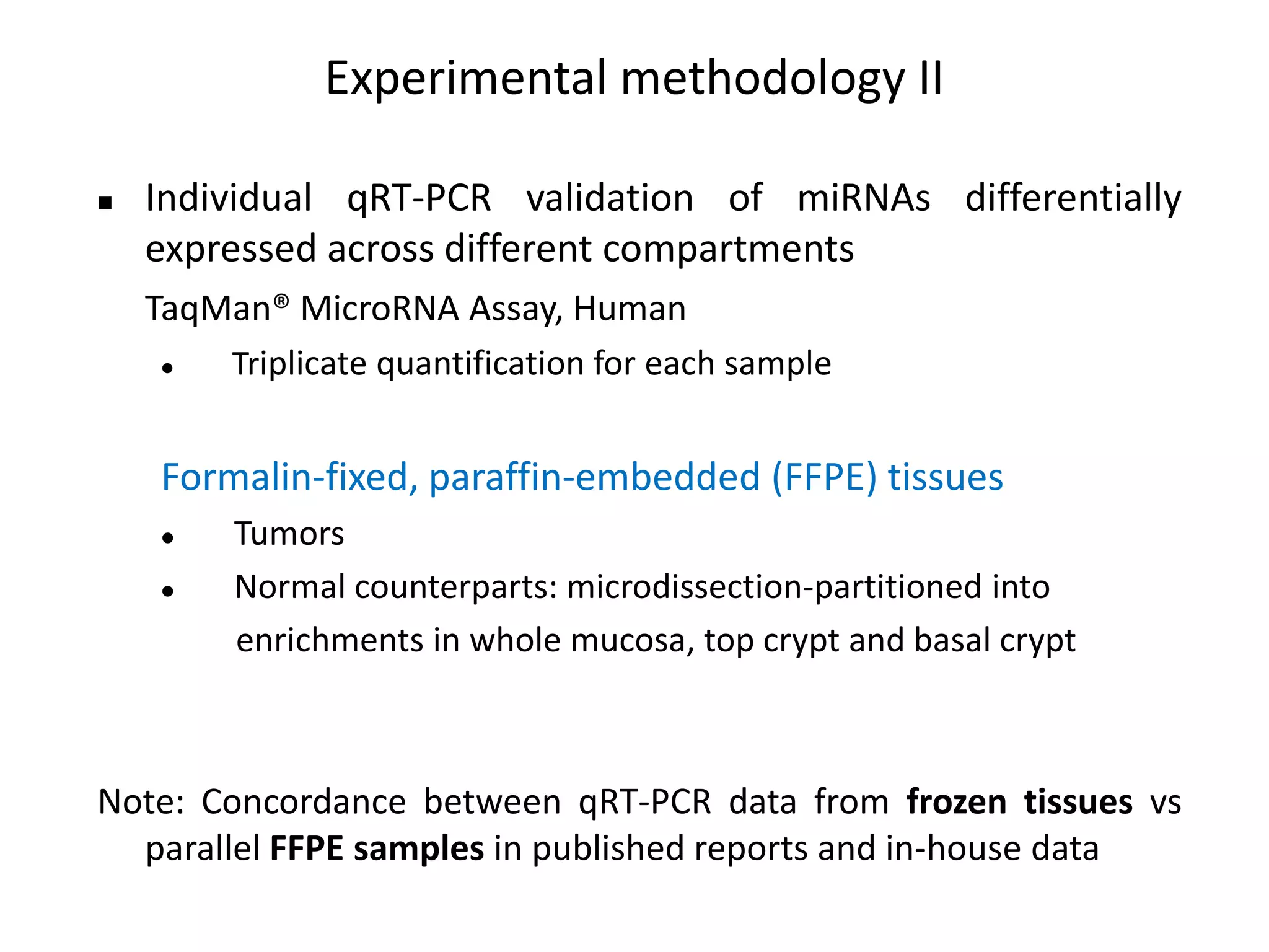 Compartment specific micro rna expression profiles (poster) poster | PPTX