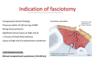 Indication of fasciotomy

 