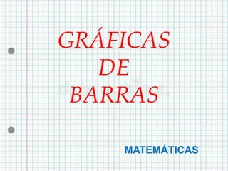 GRÁFICAS
DE
BARRAS
MATEMÁTICAS
 