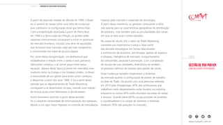 Gestão de PDV por KPI
Como melhorar a performance
EBOOK
www.compart.com.br
A partir da segunda metade da década de 1990, o Brasil
viu o cenário do varejo sofrer uma série de mudanças
que culminaria na configuração atual que temos hoje.
Com a estabilização alcançada a partir do Plano Real
em 1994 e a diminuição da inflação, as grades redes
varejistas internacionais começaram a mirar no potencial
do mercado brasileiro, iniciado uma série de aquisições
que tornaram esse mercado cada vez mais competitivo
e concentrado nas mãos de poucos players.
Por conta dessa reorganização, um profissional que
estabelecesse a relação entre o varejo e seus parceiros
fabricantes começou a se tornar peça-chave nessa
equação. Apesar desta figura já existir em mercados mais
maduros como na Europa e nos Estados Unidos, no Brasil
a necessidade de um gestor para esses canais começou
a despontar a partir dos anos 1990. E foi a partir desse
período que os departamentos de Trade Marketing
começaram a se desenvolver no país, visando uma relação
de mútua ajuda entre fabricantes e distribuidores.
Outro fenômeno ocorrido a partir desse período
foi a crescente necessidade de informatização dos estoques,
devido a um rigor maior imposto no controle de mercadorias
imposto pelo mercado e expansão da tecnologia.
A partir desse momento, os gestores começaram a olhar
não apenas para as características geográficas da distribuição
de produtos, mas também para as peculiaridades dos canais
em que os itens eram comercializados.
Na virada do século XXI, o setor de Trade Marketing
consolida sua importância e passa a fazer parte
das decisões estratégicas em temas relacionados
a sortimentos de produtos, precificação, gestão de logística
e estoque, inteligência de mercado, comportamento
do consumidor, pesquisa e promoção. Com a ampliação
do escopo de suas atividades, diversificou-se também
as possíveis métricas de sucesso para gestão de canais.
Essas mudanças também impactaram a dinâmica
do mercado quanto à configuração de postos de trabalho
na área de Trade. De acordo com uma pesquisa realizada
em 2014 pela ShopperAge, 60% dos profissionais que
trabalham neste departamento estão locados na indústria,
enquanto os outros 40% estão alocados nas áreas de varejo
e serviços. Grande parte (65%) ocupa posições de analistas
e coordenadores e os cargos de Gerentes e Diretores
totalizam 35% das posições no mercado.
Introdução | Panorama do Trade Marketing no Brasil
 