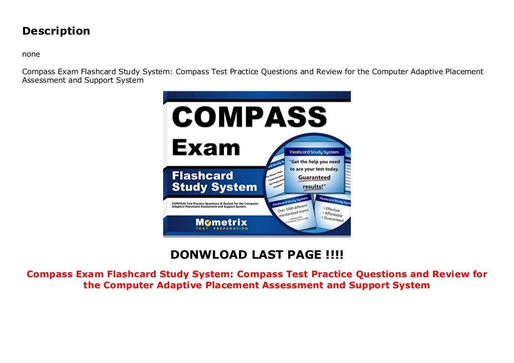 Compass Exam Flashcard Study System Compass Test Practice Questions