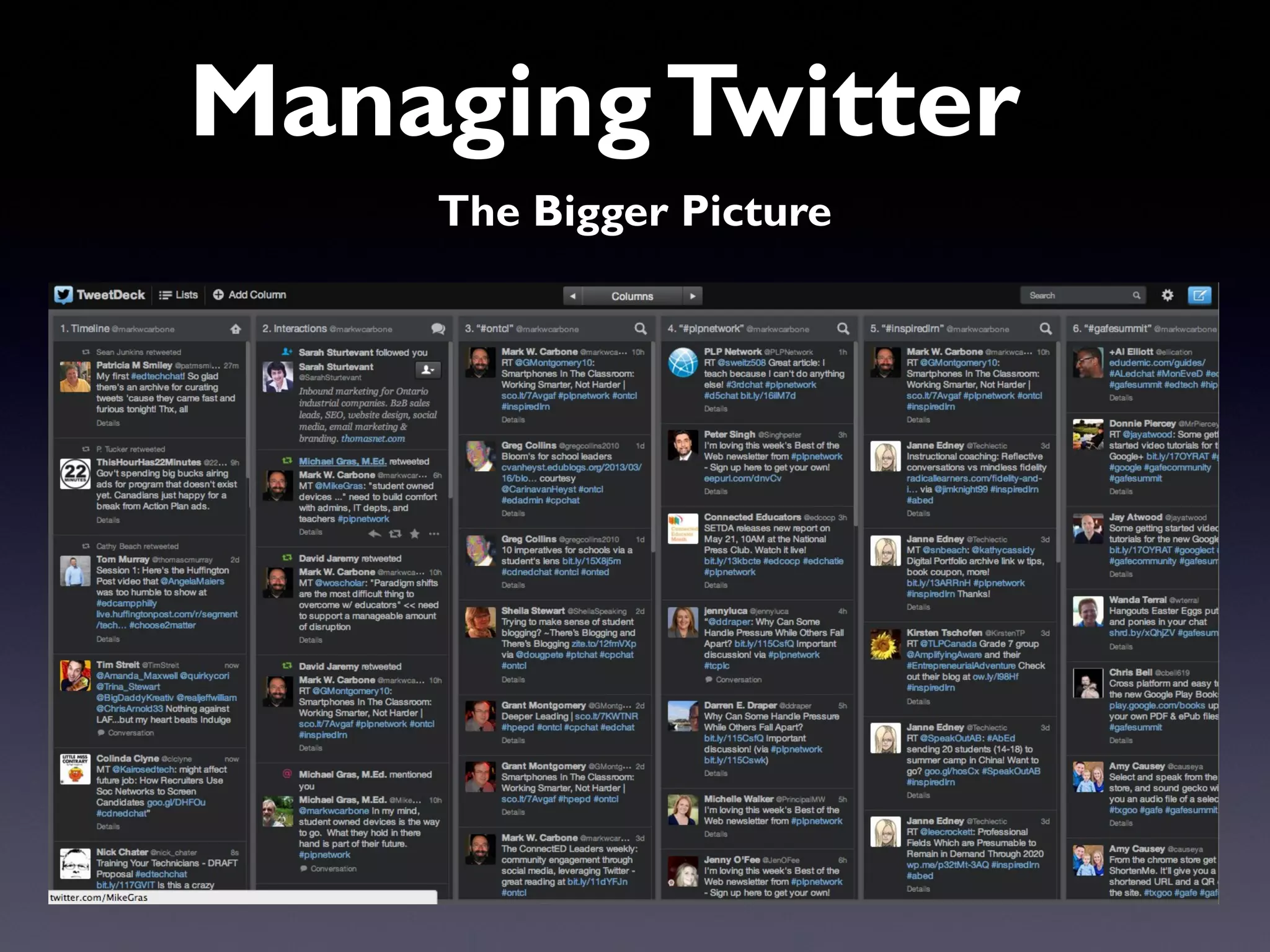 ManagingTwitter
The Bigger Picture