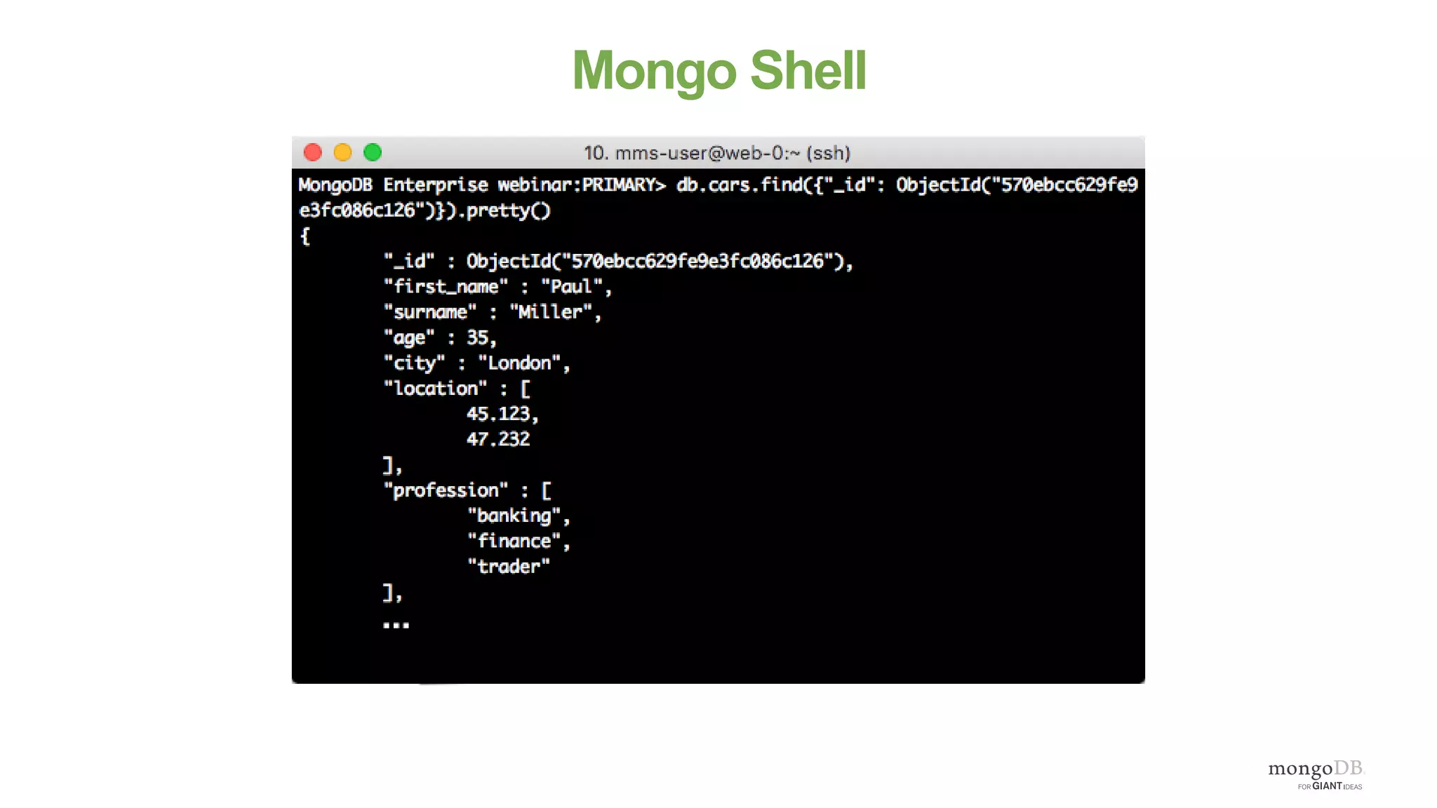 Mongo Shell