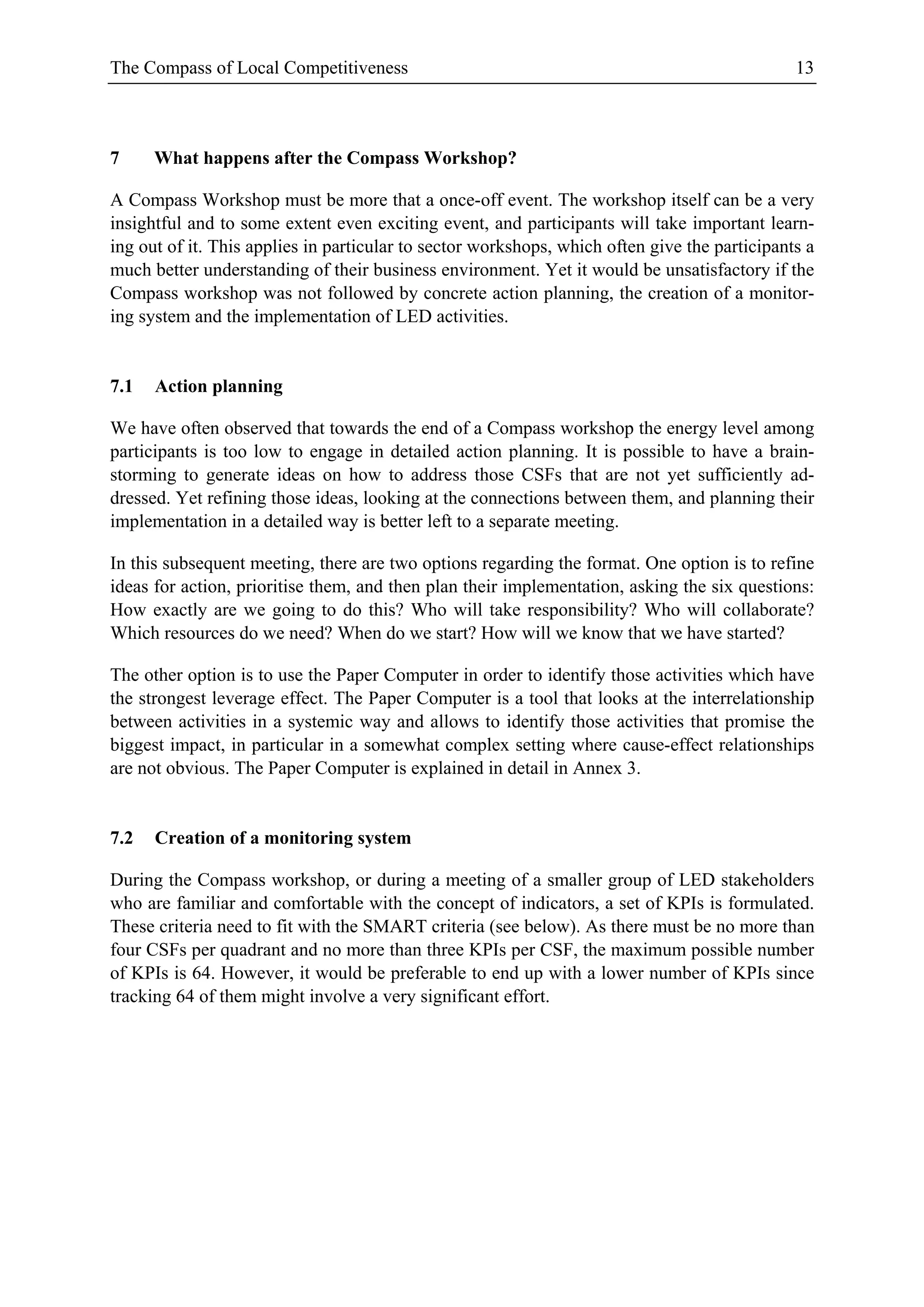 The Compass of Local Competitiveness v0.9 | PDF