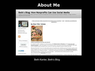 About MeBeth Kanter, Beth’s Blog
