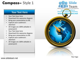 Compass style design 1 powerpoint ppt templates. | PDF
