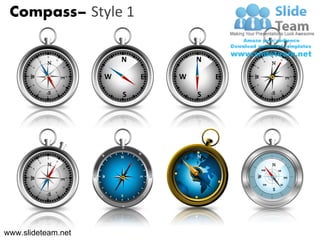 Compass style design 1 powerpoint ppt templates. | PDF