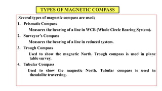 Measuring Compass Types Compass Surveying (2).pdf civil Engineering | PDF