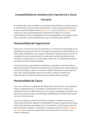 Compatibilidad de amistad entre Capricornio y Tauro Una guía.docx