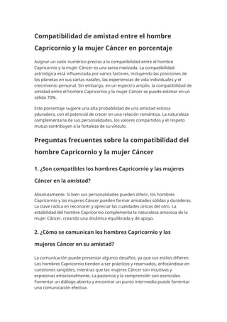 Compatibilidad de amistad entre el hombre Capricornio y la mujer Cáncer ...