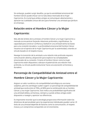 Compatibilidad de amistad entre el hombre Cáncer y la mujer Capricornio ...