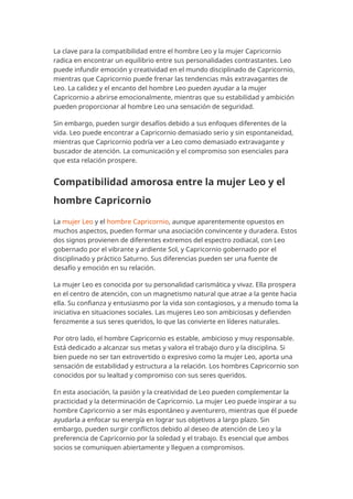 Compatibilidad de amor entre Leo y Capricornio Una guía.docx