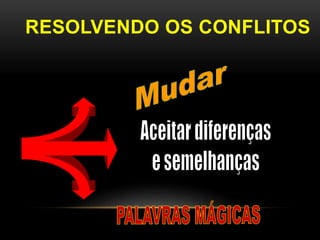 RESOLVENDO OS CONFLITOS 
 