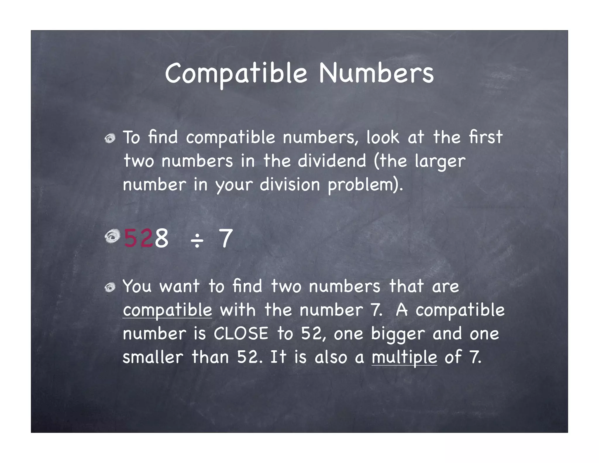 Compatible numbers