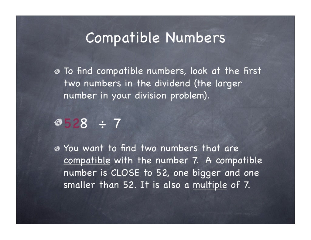 Compatible numbers