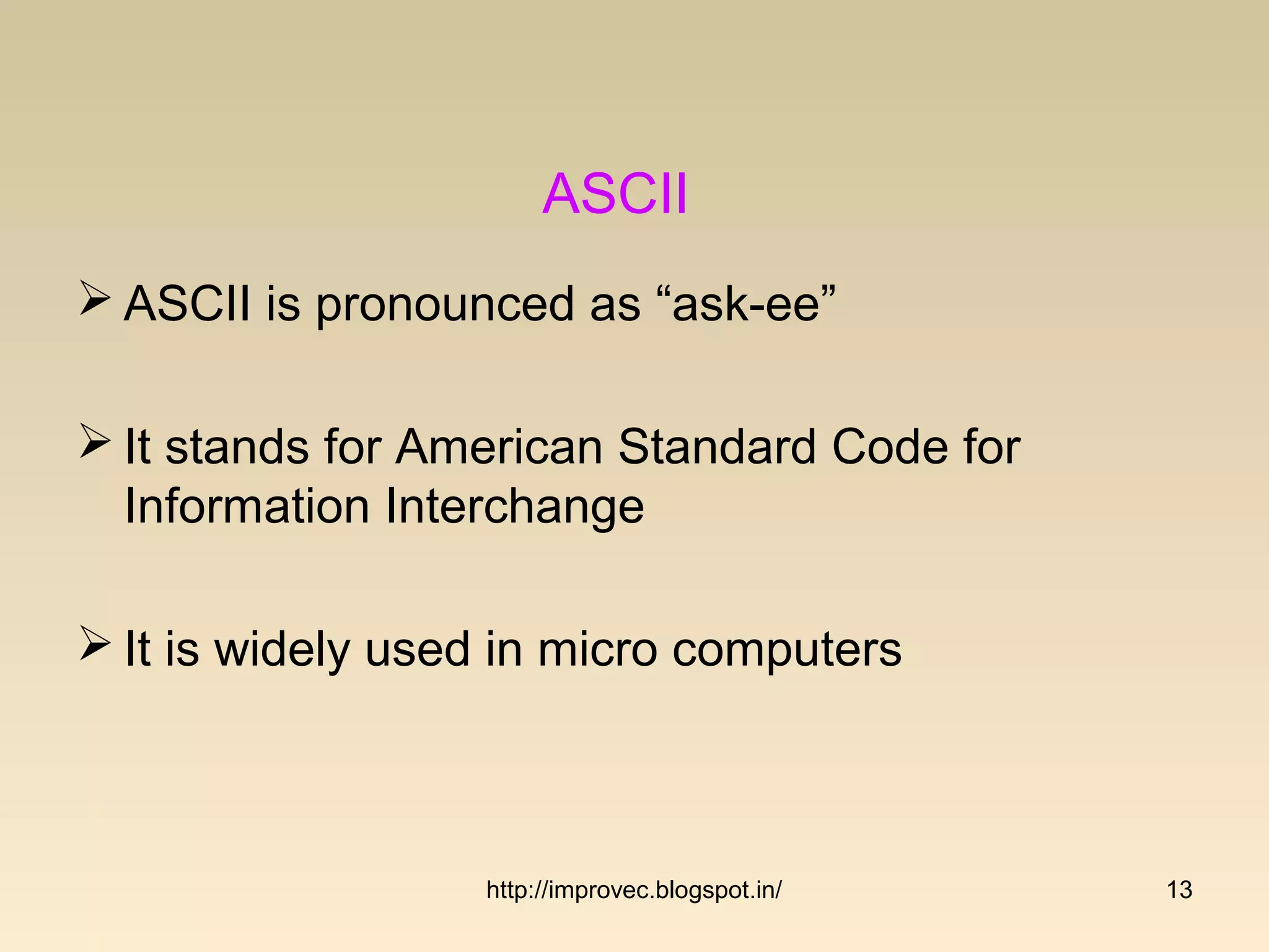 Comp codes (ascii...).24to25 | PPT