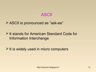 Comp codes (ascii...).24to25 | PPT