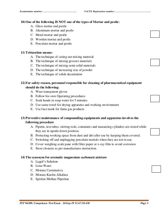 Mcq Pharmaceutical Compounding Test Mcq Pharmaceutical Compounding Test