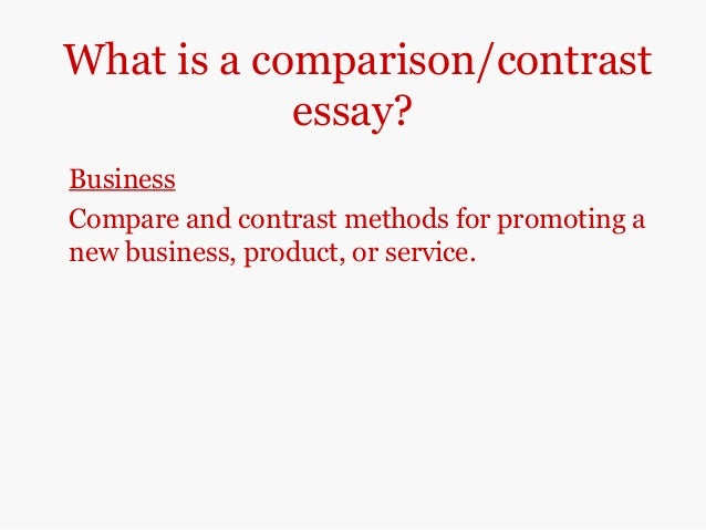 Short story comparison contrast essay