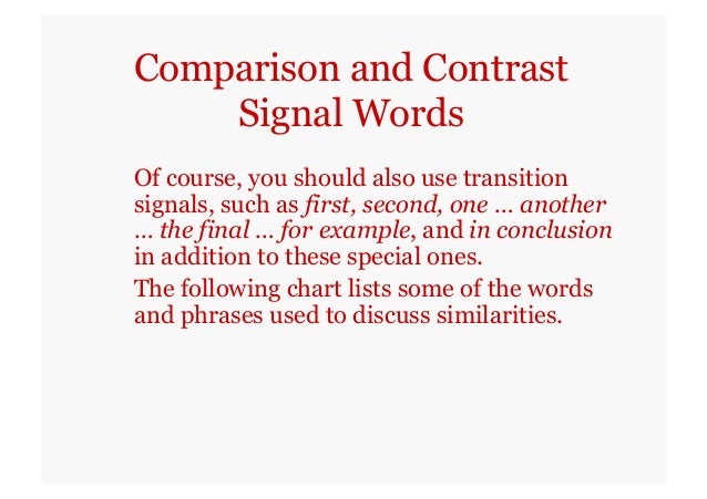 conclusion of compare and contrast essay