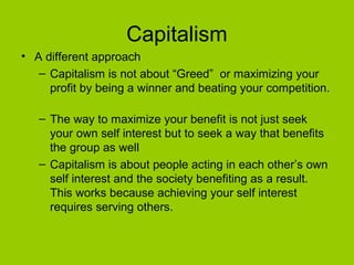 Comparing Econ Systems and Capitalism | PPT
