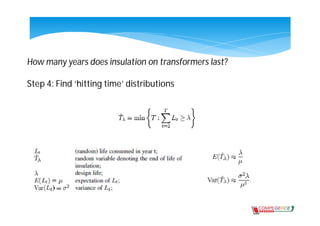 How many years does insulation on transformers last?

Step 4: Find ‘hitting time’ distributions
 