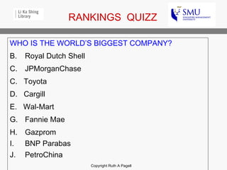 Shell Ranking Corp Competitive intelligence - industry research and benchmarking | PPT