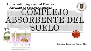 Ing. Agr. Francisco Suarez Msc
Universidad Agraria del Ecuador
Facultad de Ciencias Agrarias.
 