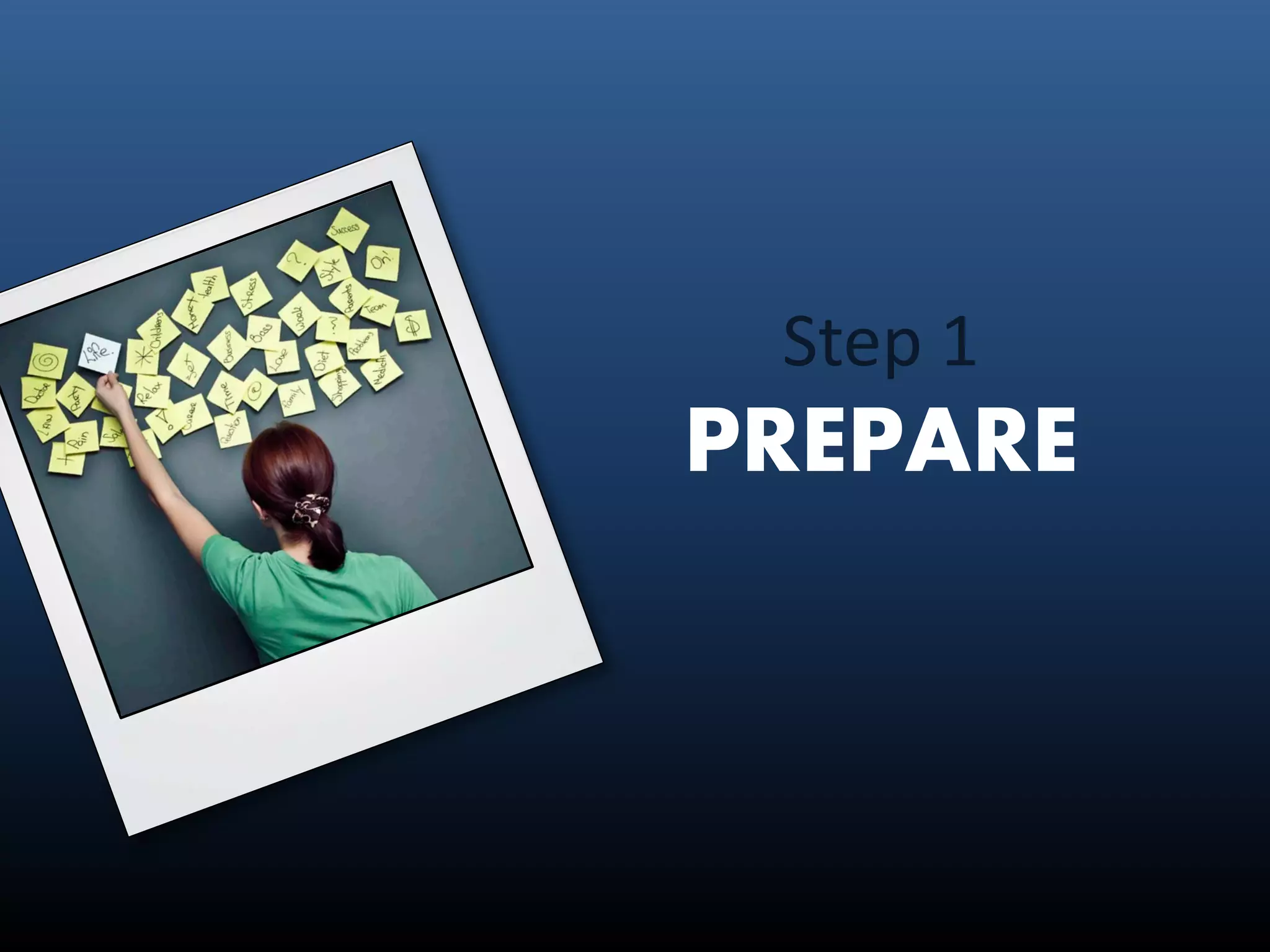 Step 1
PREPARE
 