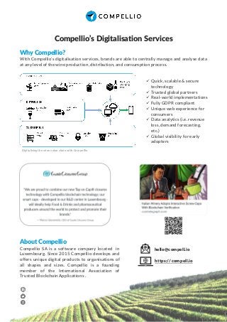 Compellio’s Digitalisation Services
Why Compellio?
With Compellio’s digitalisation services, brands are able to centrally ...