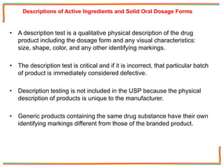 Compendial testing by ketan mishra | PPTX