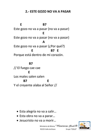 Compendio de cantos marana ¡tha!