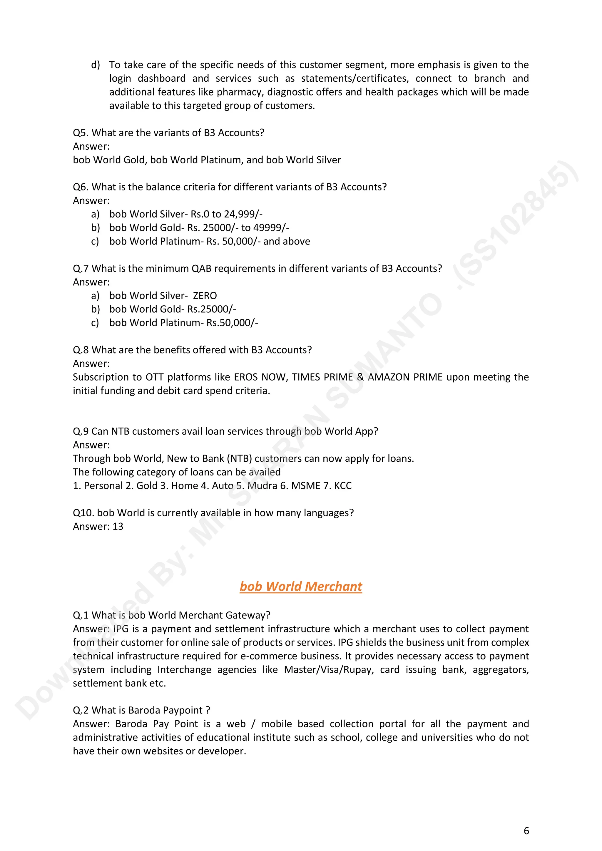 Digi products knowledge of bob comadium og dp | PDF