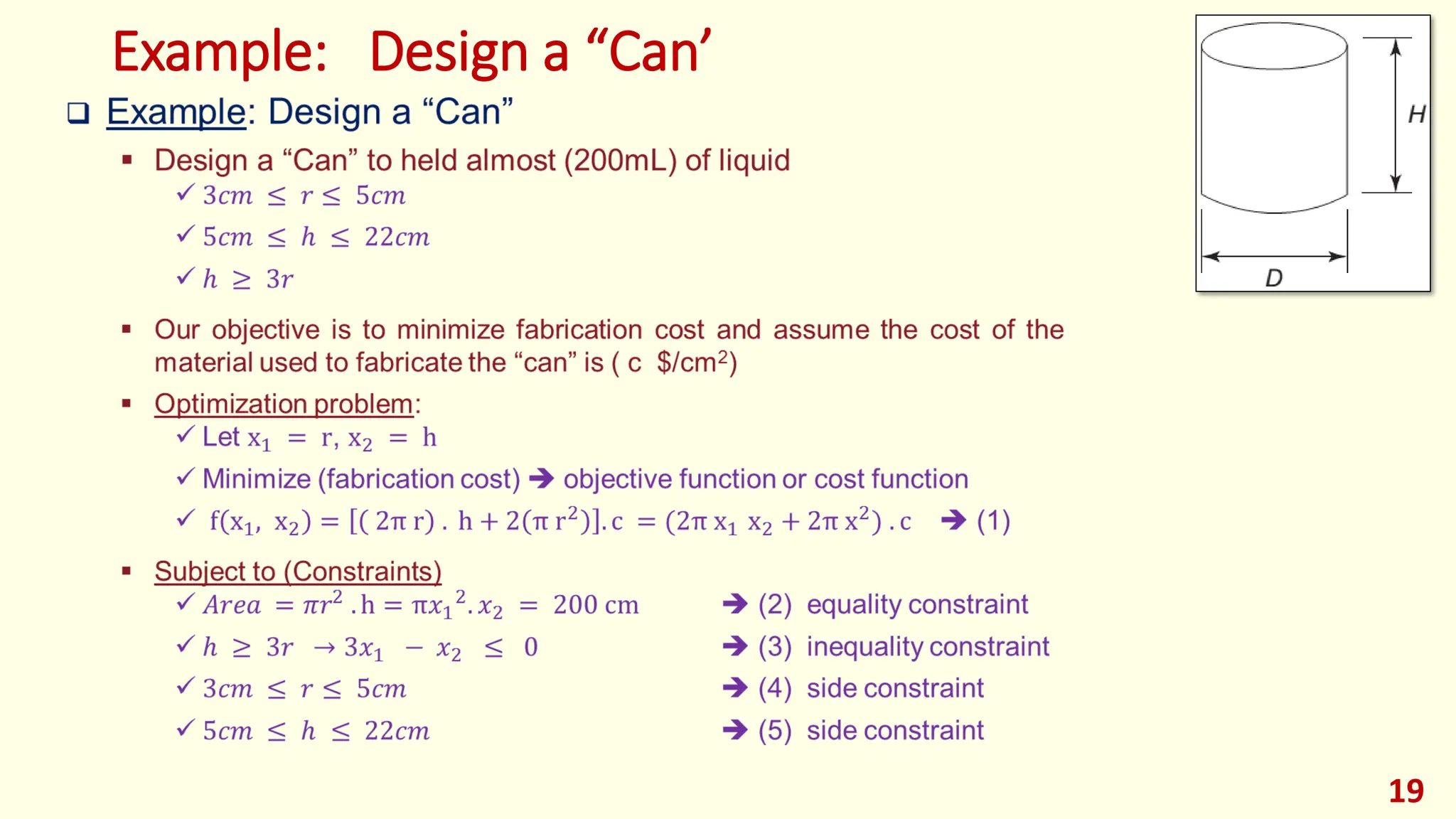 Example: Design a “Can’
19
 