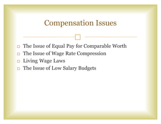 Compensation Issues Image compensation-management for HRM master students | PPTX