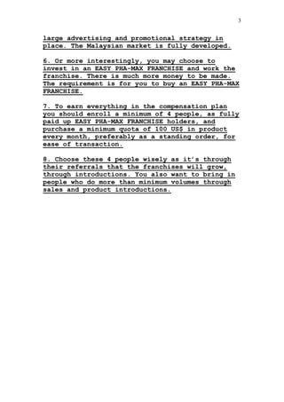 Easy Pha-max Compensation Plan